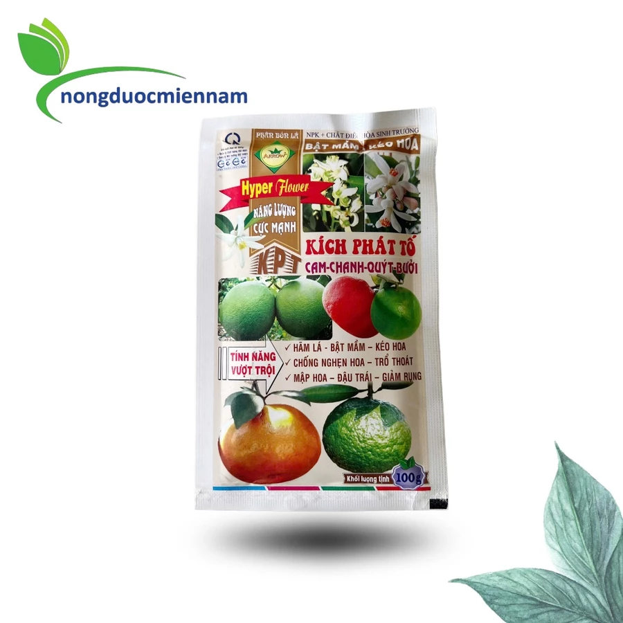 Phân bón lá KÍCH PHÁT TỐ Quang Nông (100gr) Giúp cây trổ sớm, nhiều hoa, Cây đâm rễ nhanh, mộng mọc sớm và dài hơn