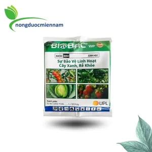 Thuốc trừ bệnh vi khuẩn BIOBAC 50WP gói 100gr - Quản lý vi khuẩn gây hại héo xanh, vàng lá thối rễ, sưng rễ, lở cổ rễ