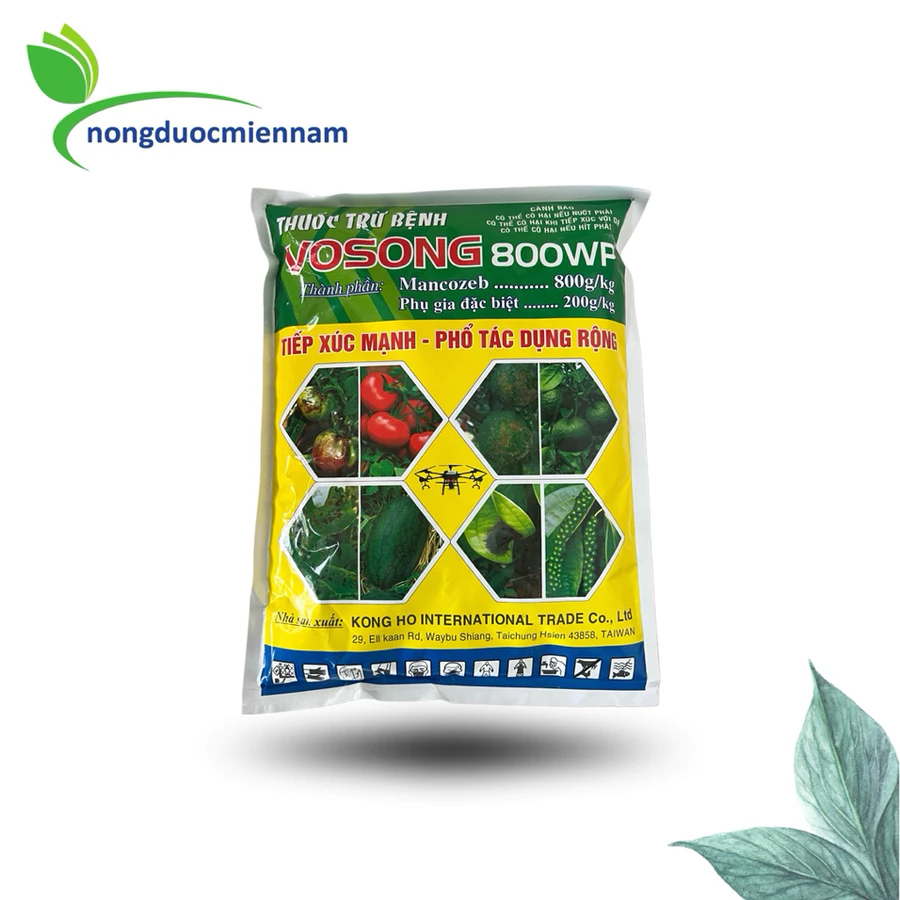 VOSONG 80WP (Mancozeb Vàng) gói 1kg - Quản lya nấm bệnh cho cây trồng