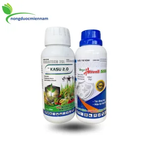 Cặp thuốc trừ bệnh nấm và vi khuẩn KASU 2.0 và HERONIL 555 - Đặc trị ghẻ trái, ghẻ lá, thán thư trên trái, ngừa sơ đen