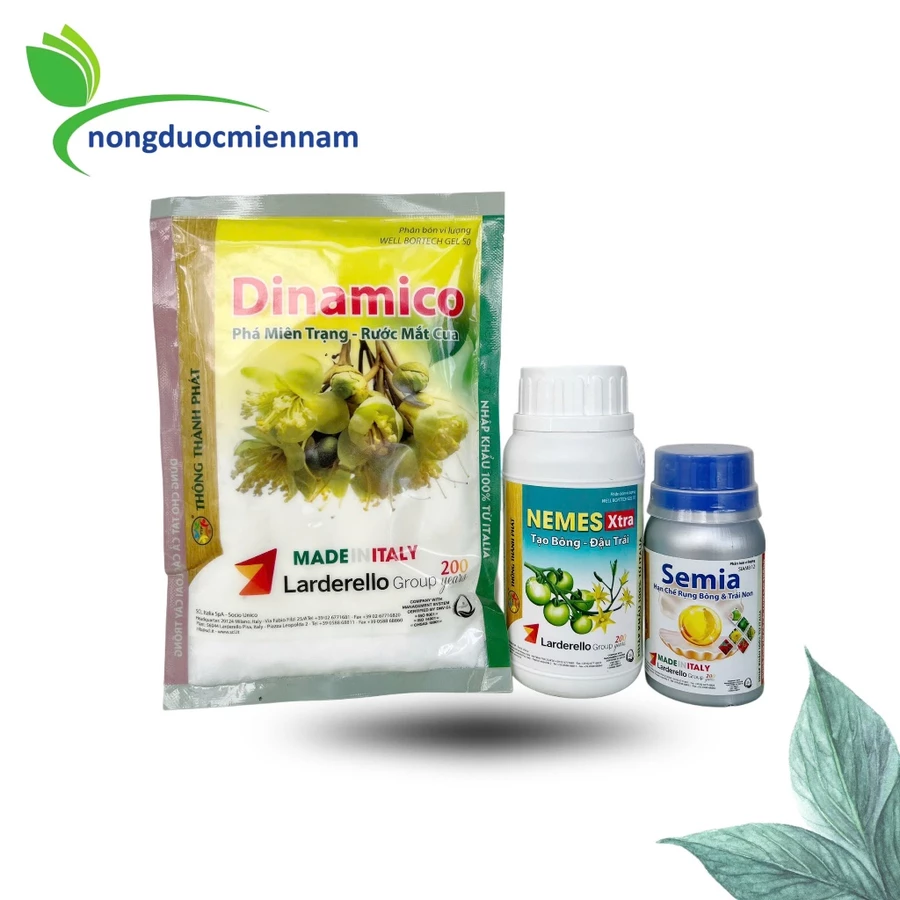 Bộ ba Phân bón lá Phá Miên Trạng DINAMICO - NEMES - SEMIA Giúp kéo mắt cua, ra bông đồng loạt, sáng bông.
