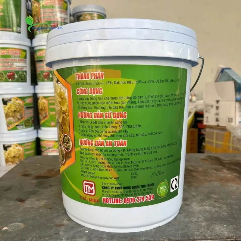 Thành phần Xô tạo mầm gac flower 0-45-22