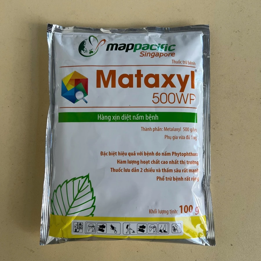 Thuốc trừ bệnh MATAXYL 500WP gói 100gr - chính hiệu MapPacific, chuyên trị đốm trái, thán thư, thối trái, sương mai - Ảnh 2
