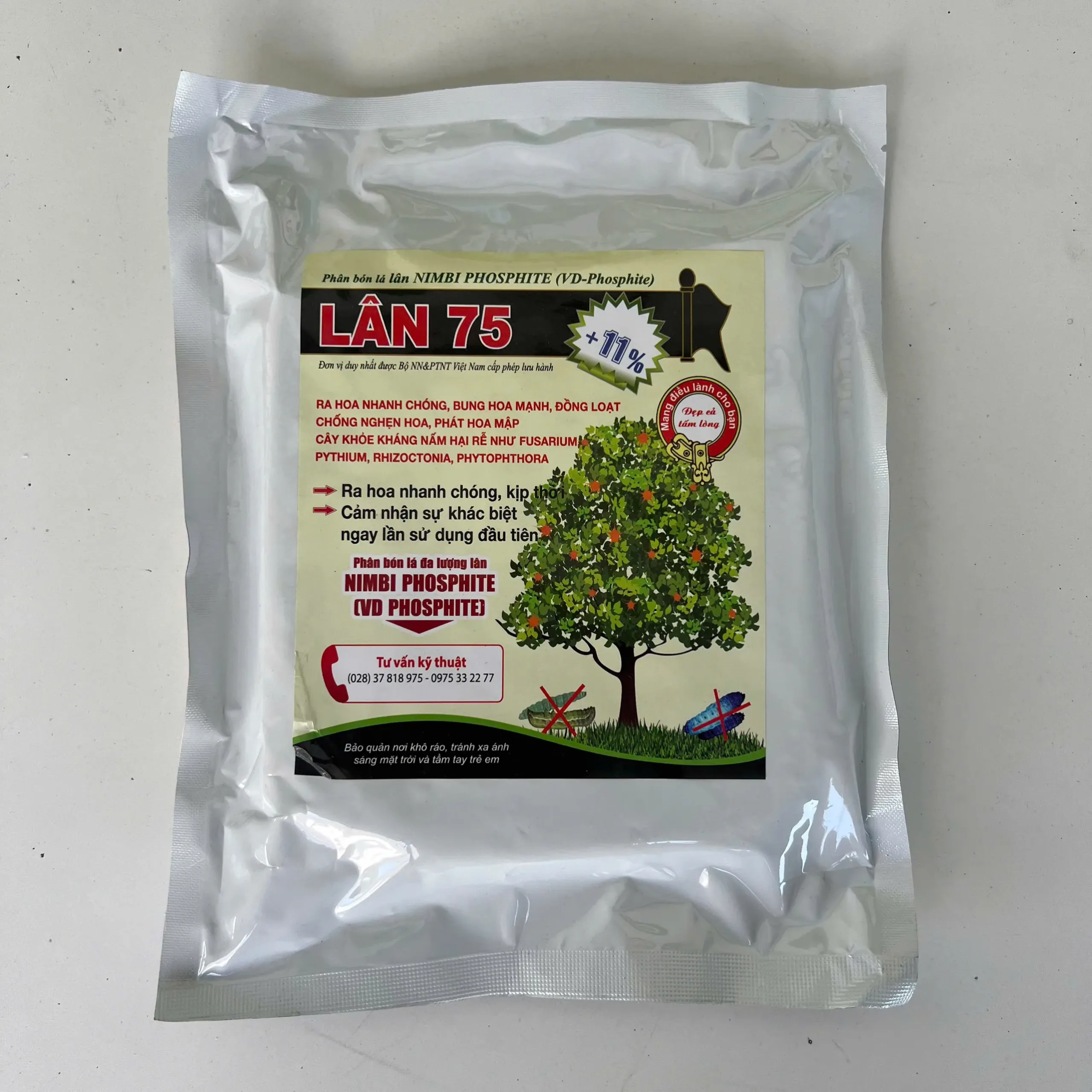 Phân bón lá cao cấp LÂN 75 – NIMBI PHOSPHITE (DV-Phosphite) -Kích thích ra hoa tức thì. Gói 1KG - Ảnh 2