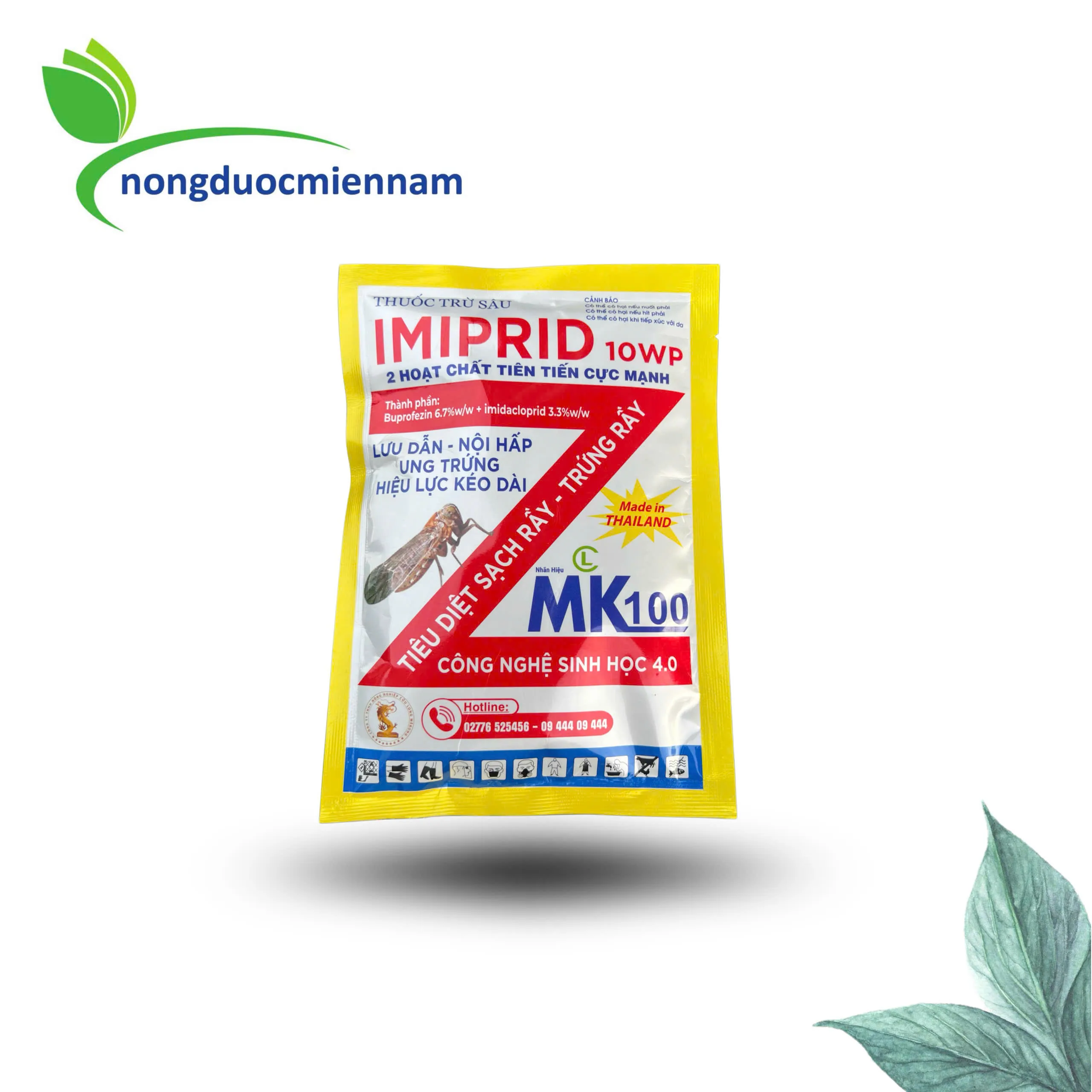 Thuốc trừ sâu IMIPRID 10WP Lưu dẫn nội hấp Ung trứng nội lực kéo dài trên rầy-trứng rầy.