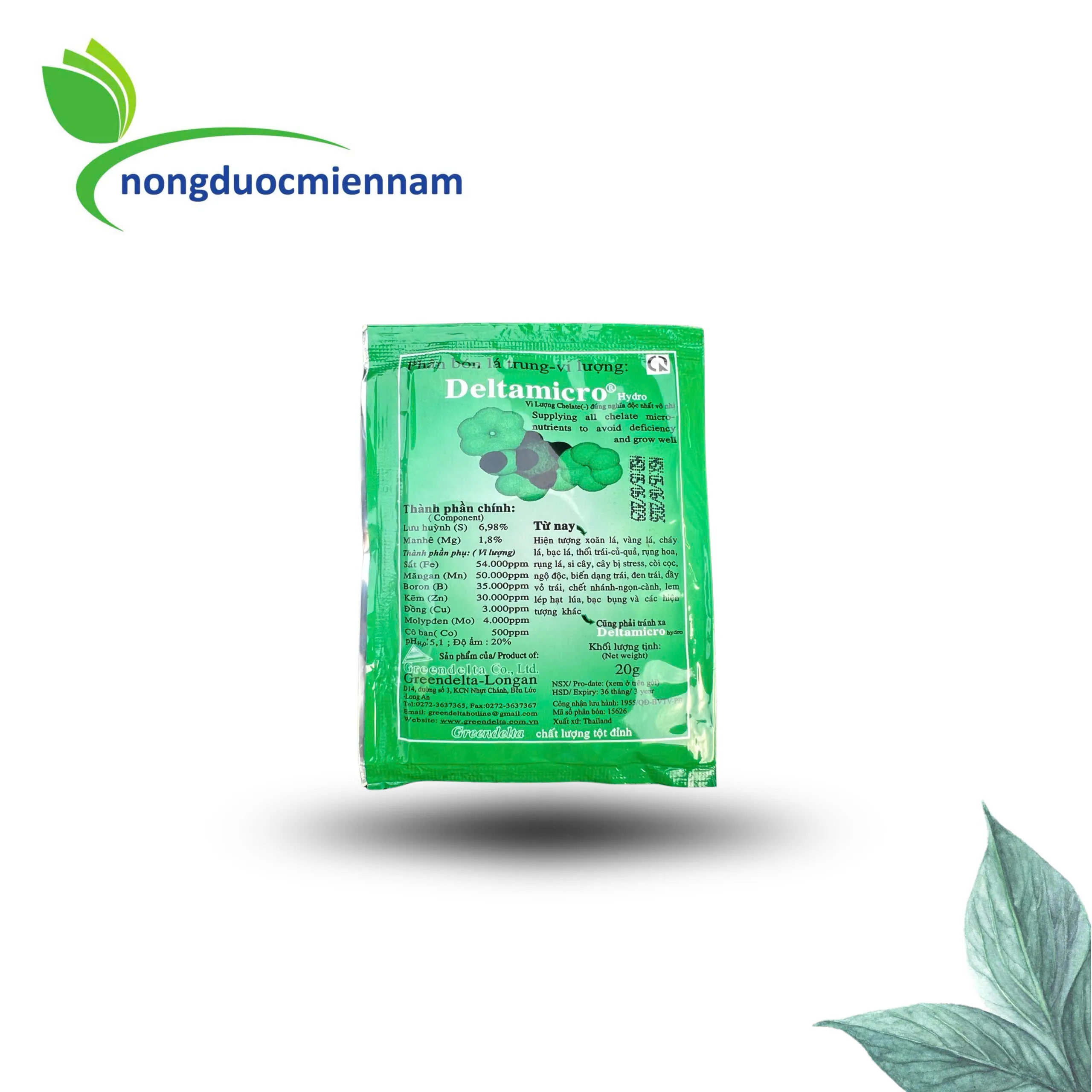 DELTAMICRO hydro- PBL Trung Vi lượng Greendelta 20gr