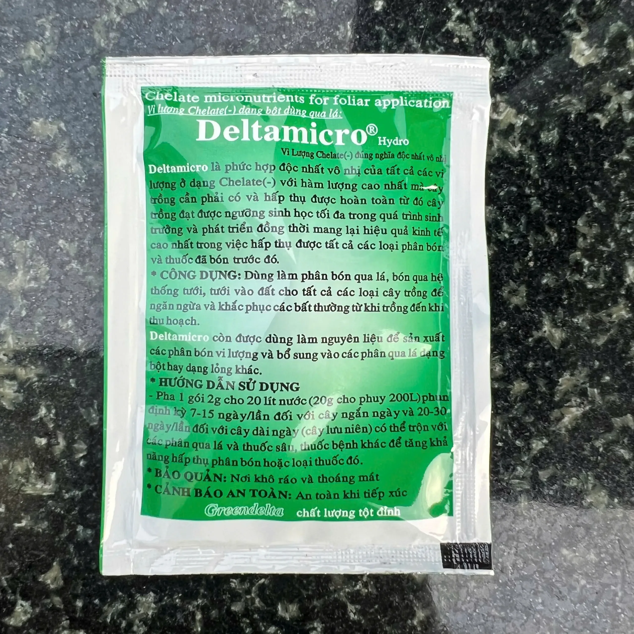 DELTAMICRO hydro- PBL Trung Vi lượng Greendelta 20gr - Ảnh 3