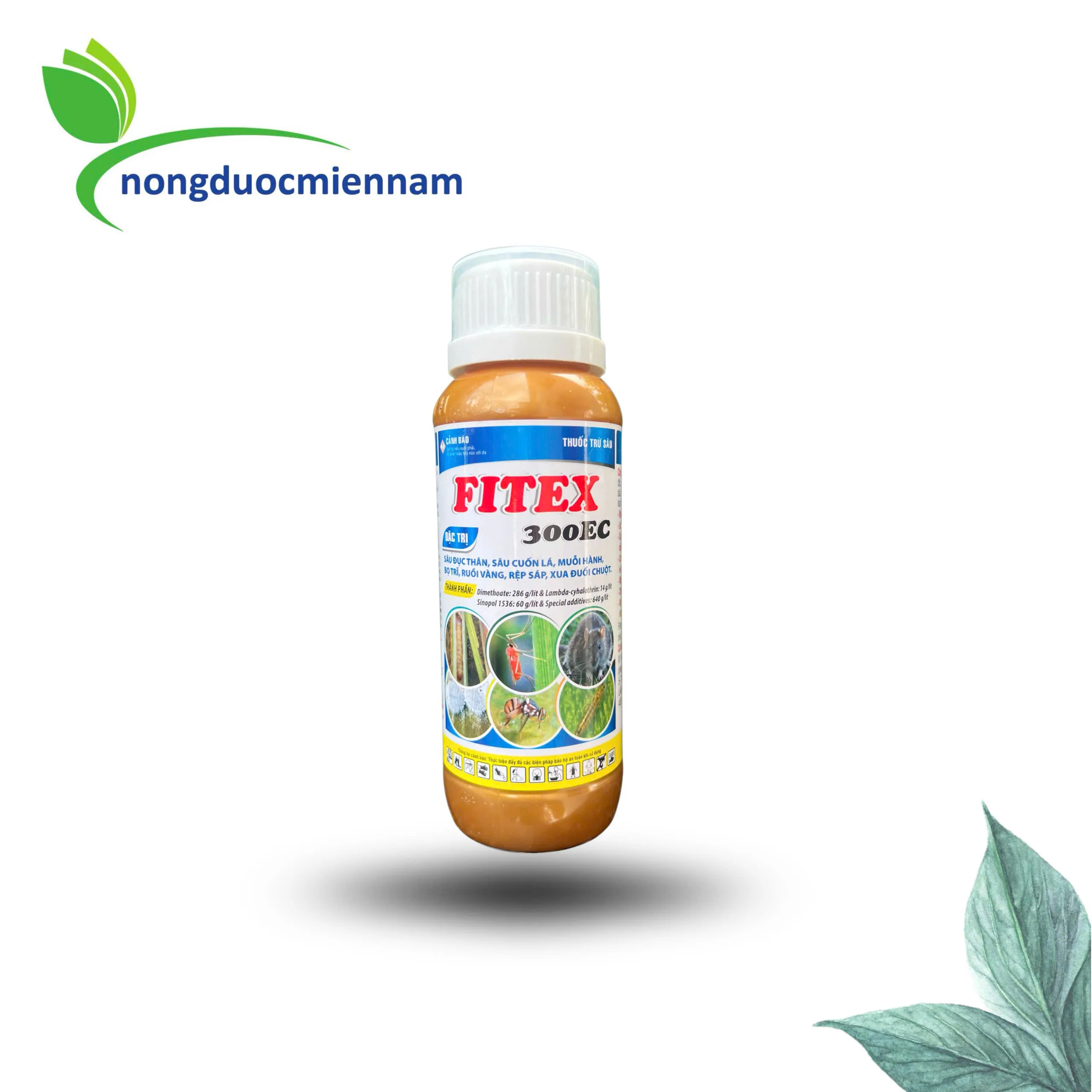 FITEX 300EC -Sâu đục thân, sâu cuốn lá, muỗi hành, bọ trĩ, ruồi vàng, rệp sáp, đuổi chuột.