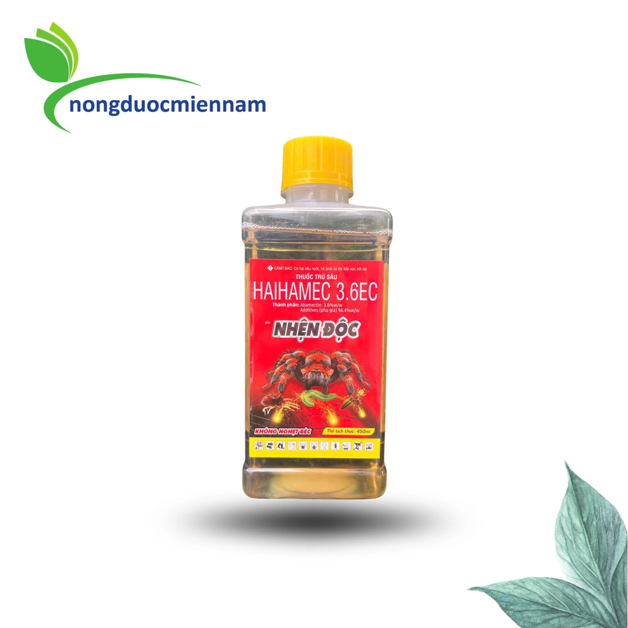 HAIHAMEC 3.6EC thuốc trừ sâu sinh học với Abamectin 3.6%, chuyên trị hiệu quả sâu cuốn lá, nhện đỏ. NƯỚC TRONG nhãn đỏ MỚI.