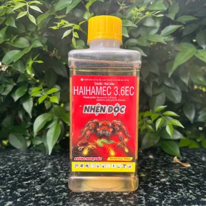 Alternative view of HAIHAMEC 3.6EC thuốc trừ sâu sinh học với Abamectin 3.6%, chuyên trị hiệu quả sâu cuốn lá, nhện đỏ. NƯỚC TRONG nhãn đỏ MỚI.