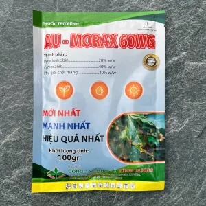 Alternative view of Thuốc trừ bệnh AU-MORAX 60WG gói 100gr - Dạng cốm mát cây, không đóng vệt trái. sạch bệnh thối trái, thán thư, sương mai