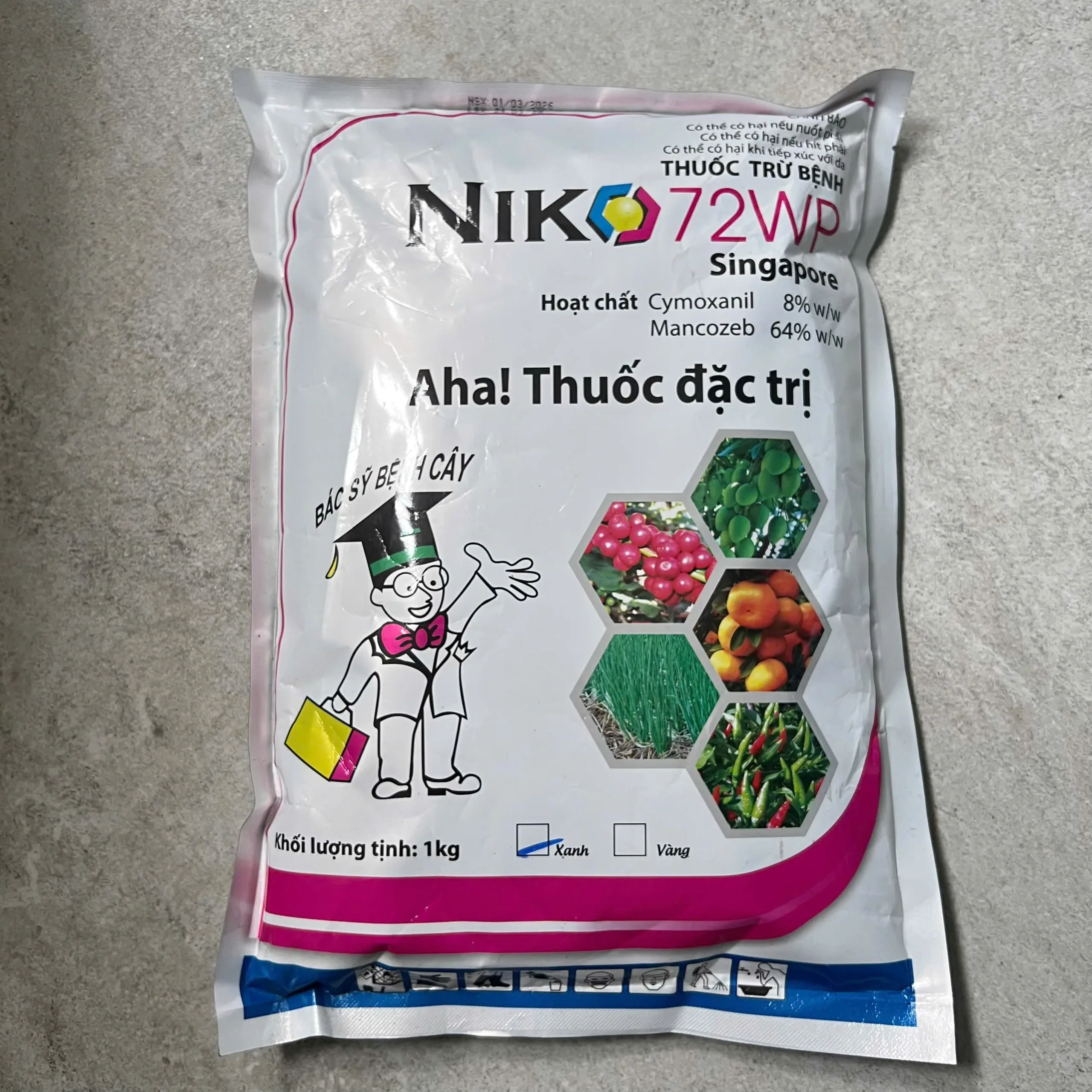 Thuốc trừ bệnh Niko 72WP 1KG - Phòng trừ thán thư, đốm ghẻ, vàng lá (Bột xanh) - Ảnh 2