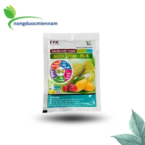 Nutri Spray Hi-K (gói 150gr) - Phân bón lá dạng bột phun sấy cao, đa dạng vi lượng dinh dưỡng NPK với hàm lượng Kali cao giúp dưỡng bông, lớn trái, vô cơm, nặng hạt, vô gạo, lớn củ
