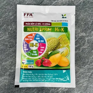 Alternative view of Nutri Spray Hi-K (gói 150gr) - Phân bón lá dạng bột phun sấy cao, đa dạng vi lượng dinh dưỡng NPK với hàm lượng Kali cao  giúp dưỡng bông, lớn trái, vô cơm, nặng hạt, vô gạo, lớn củ